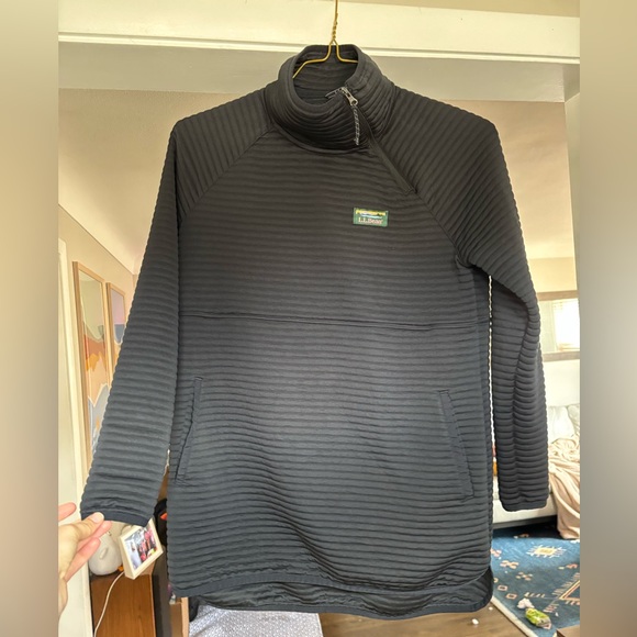 LL Bean Women's Airlight Knit Asymmetrical Quarter-Zip Pullover Sweater - Picture 1 of 4